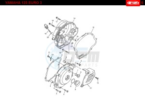 MRX-125-4T-BLUE drawing ENGINE COVERS  EURO3