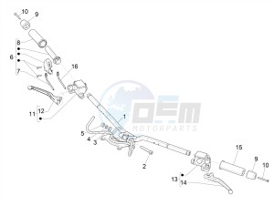 GTV 300 SEI GIORNI IE E4 ABS (APAC) drawing Handlebars - Master cil.