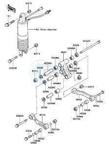 ZX 600 A [NINJA 600] (A1-A2) [NINJA 600] drawing REAR SUSPENSION