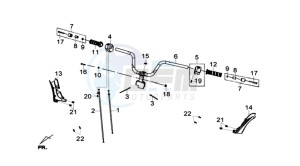 GTS 300i drawing HANDLEBAR / BRAKE LEVERS CPL  L/R