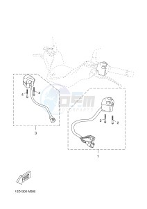 YP125RA (ABS) X-MAX 125 ABS (2DMJ 2DMJ) drawing HANDLE SWITCH & LEVER