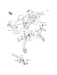 MULE 600 KAF400BGF EU drawing Brake Pedal