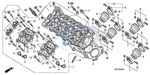 CB600FA UK - (E / MKH) drawing CYLINDER HEAD