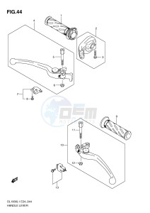 DL1000 (E24) V-Strom drawing HANDLE LEVER