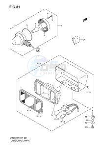 LT-F250 (E17) drawing TURNSIGNAL LAMP (E4)