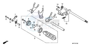 XL700V9 UK - (E / MKH) drawing GEARSHIFT DRUM