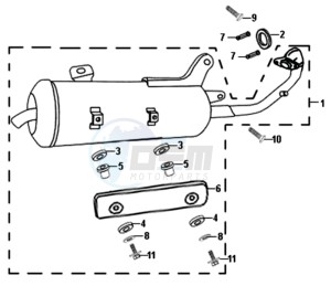 ALLO 50 45 KM/H L6 drawing EXHAUST