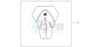 CB600FA9 Spain - (SP / ABS) drawing TANK PAD/FUEL LID