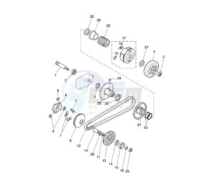 YQ AEROX 50 drawing CLUTCH