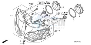 CBR1000RA9 Korea - (KO / ABS HRC) drawing HEADLIGHT