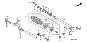 CBR1000RR9 Australia - (U / MME PSW SPC) drawing GEARSHIFT DRUM