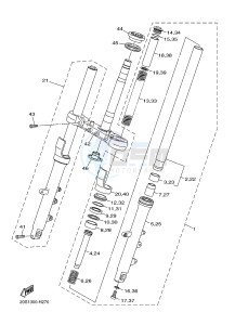 XJ6F 600 DIVERSION F (1CWV 1CWW) drawing FRONT FORK