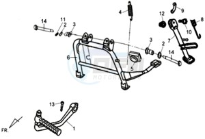 ALLO 50 25 KMH drawing CENTRAL STAND - KICKSTARTER