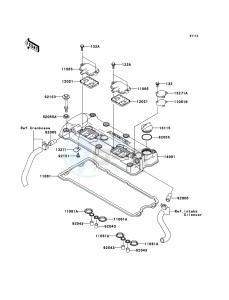 JET SKI STX-12F JT1200-D1 FR drawing Cylinder Head Cover