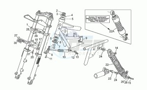 California 1100 drawing Front/rear shock absorber