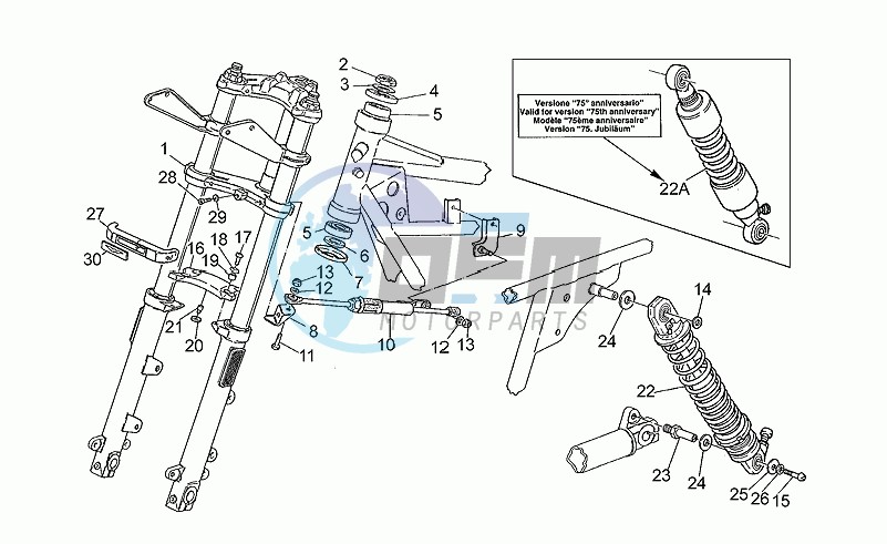 Front/rear shock absorber