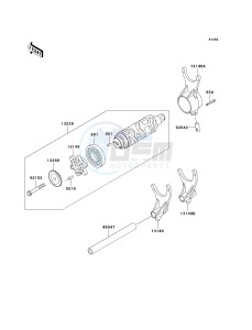 VN 1500 B [VULCAN 88 SE] (B1-B3) N7F drawing GEAR CHANGE DRUM_SHIFT FORK-- S- -