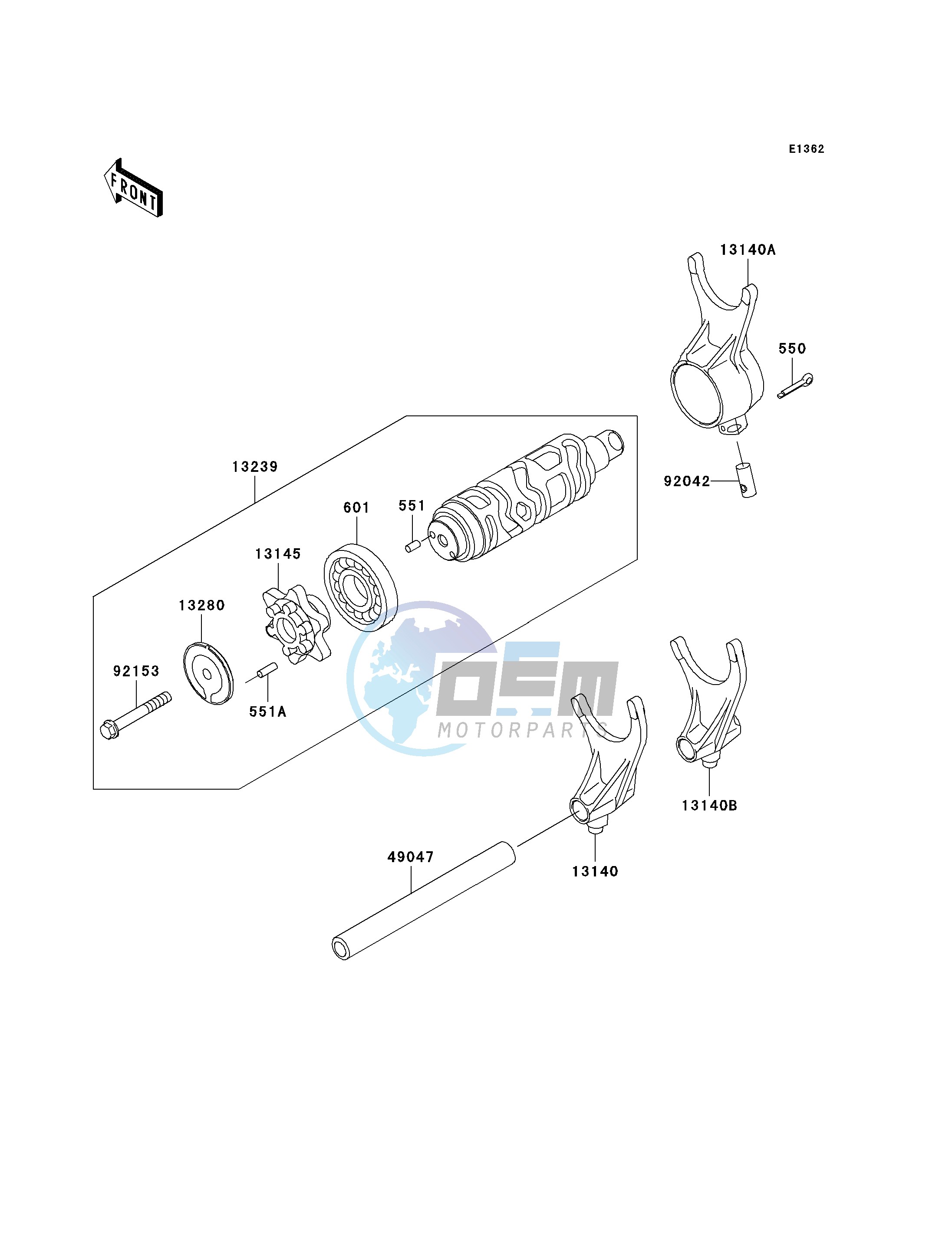 GEAR CHANGE DRUM_SHIFT FORK-- S- -