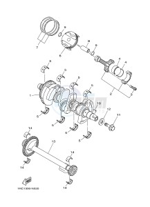 MT09A MT-09 ABS 900 (2DRA 2DRB) drawing CRANKSHAFT & PISTON