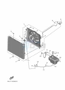 YXE1000EW YX10EPAM (B4M5) drawing RADIATOR & HOSE