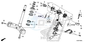 NSS300AD Forza E drawing STEERING STEM/ COMBINATION SWITCH (E/ ED/ F/ MA)