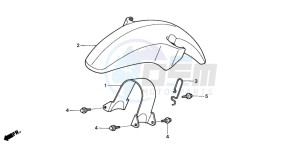 XL650V TRANSALP drawing FRONT FENDER