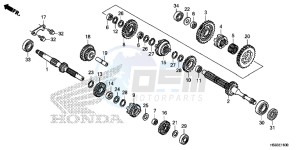 TRX250TEG TRX250T Europe Direct - (ED) drawing TRANSMISSION