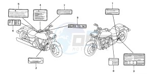 VTX1800C drawing CAUTION LABEL