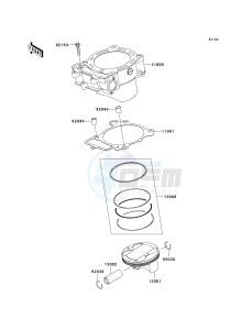 KX 450 D [KX450F] (D6F) D6F drawing CYLINDER_PISTON-- S- -