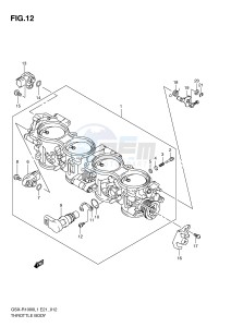 GSX-R1000 (E21) drawing THROTTLE BODY (GSX-R1000L1 E14)