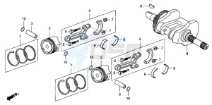 FJS600A 400 SILVER WING drawing CRANKSHAFT/PISTON