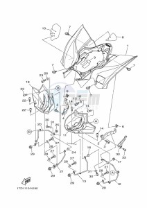 YFZ450R YFZ45YSXK (BW2H) drawing REAR FENDER