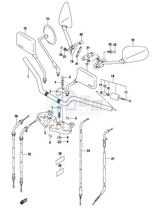 GS500 (P19) drawing HANDLEBAR (MODEL K4)