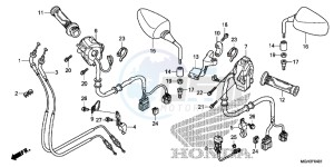 VFR1200XDC drawing SWITCH/CABLE/MIRROR (VFR1200XD)