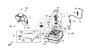 GTS 125I drawing FUEL TANK - FUEL CUT