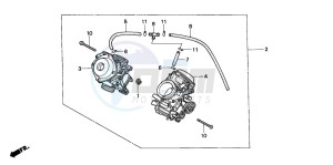 VT600CD drawing CARBURETOR (DUAL) (ASSY.)