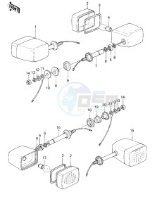 KZ 1000 D [Z1R] (D1) [Z1R] drawing TURN SIGNALS -- 78 D1- -