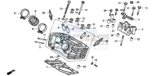 VT600CD 400 drawing CYLINDER HEAD (REAR)