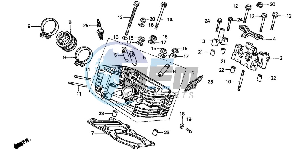 CYLINDER HEAD (REAR)