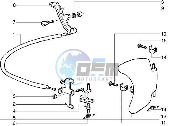 Petrol cap-steering wheel lock