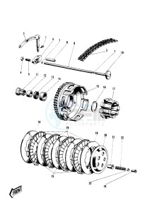 W1 W2 TT SS [COMMANDER) (TT-SS ) 650 [COMMANDER) drawing CLUTCH