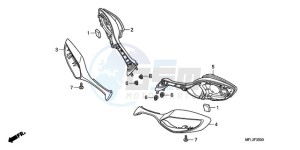 CBR1000RRA Korea - (KO) drawing BACK MIRROR