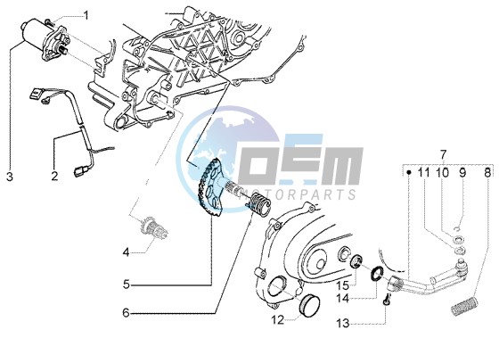 Starting motor - starter lever