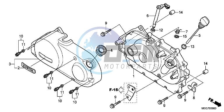 RIGHT CRANKCASE COVER (VT750C2B/C2S/CS/C/CA)