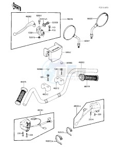 KZ 750 F [LTD SHAFT] (F1) [LTD SHAFT] drawing HANDLEBAR