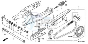 CB600F9 Spain - (SP / 25K) drawing SWINGARM