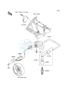 KLF250 KLF250A8F EU GB drawing Ignition System