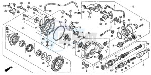 TRX650FA drawing FRONT FINAL GEAR