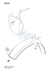 RM85 (P3-P28) drawing FRONT FENDER