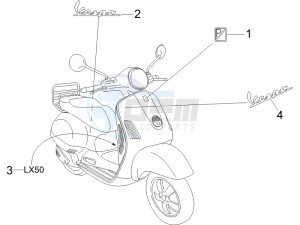 LX 50 2T 25 Kmh NL drawing Plates - Emblems